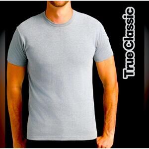 True Classic Men's Crew Neck Tee Size XL Gray Perfect Fit Ultra-Soft Comfort